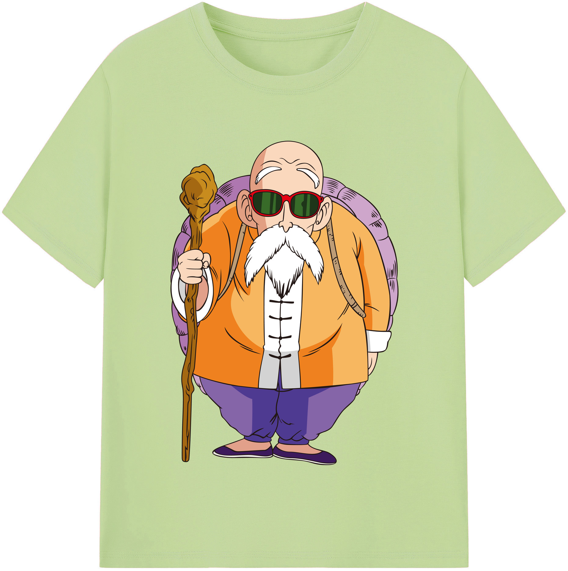 （画像用） ドラゴンボール 亀仙人（かめせんにん） DRAGON BALL Master Roshi Kame Sennin 綿100％半袖Tシャツ（フロントプリント）